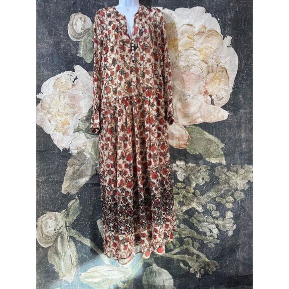 New Free People See It Through Dress in Tea Combo Size Small - Picture 4 of 10